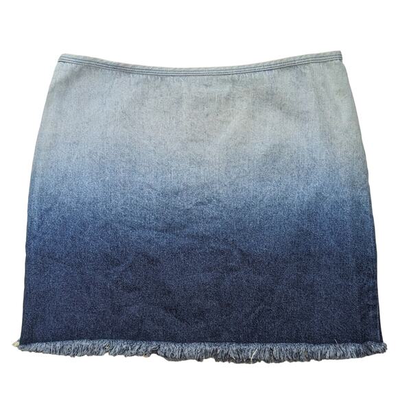 Y2K Ombre Denim Mini Skirt - Picture 1 of 7